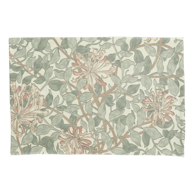 Housse D'oreillers Douce Chèvre Ancienne William Morris Honeysuckle (devant)
