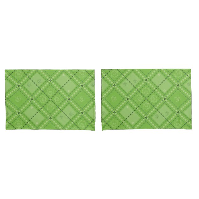 Housse D'oreillers Dr. Seuss | motif carreaux jour de la Saint-Patric (devant-Set)