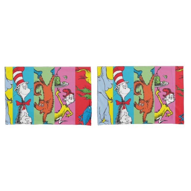 Housse D'oreillers Dr. Seuss | Tranche de personnage (devant-Set)