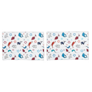Housse D'oreillers Dr. Seuss   Un Poisson Deux Poissons Motif Étoilé