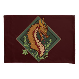 Housse D'oreillers Dragon Brun Stylisé