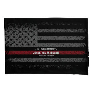 Housse D'oreillers Drapeau américain Mince Red Line Firefighter