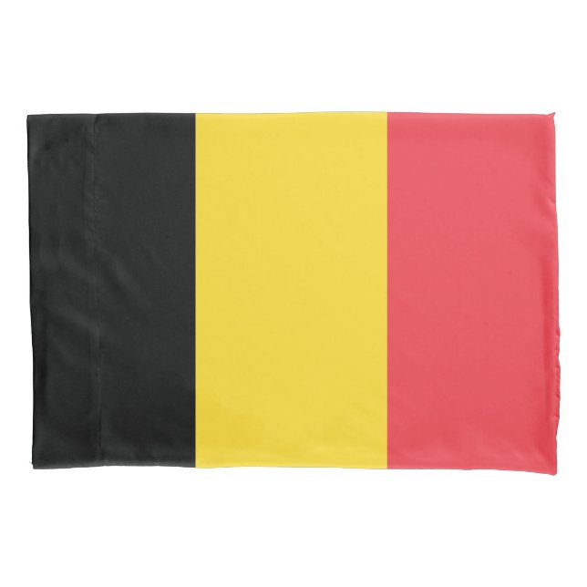 Housse D'oreillers Drapeau belge patriotique (devant)