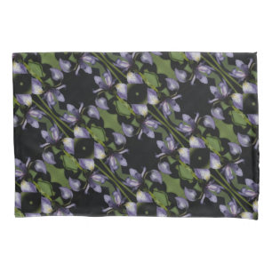 Housse D'oreillers Drapeau bleu Iris Fleur Motif Abstrait