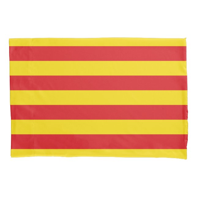 Housse D'oreillers Drapeau catalan (Catalogne) (devant-gauche)