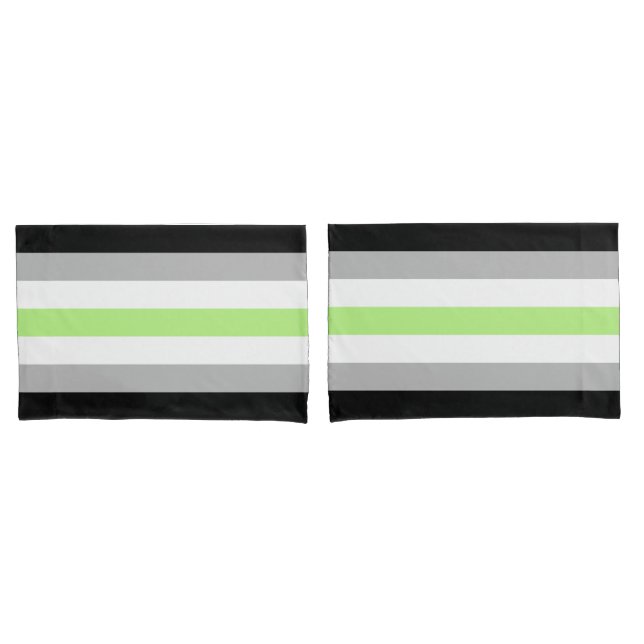 Housse D'oreillers Drapeau de fierté agender (devant-Set)