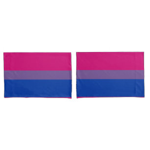Housse D'oreillers Drapeau de fierté bisexuel