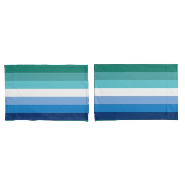 Housse D'oreillers Drapeau de fierté gay masculin (devant-Set)