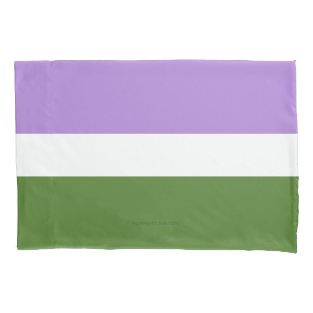 Housse D'oreillers Drapeau de fierté genderqueer de SlipperyJoe lavan (devant)