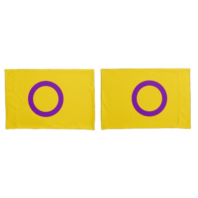 Housse D'oreillers Drapeau de fierté intersexe (devant-Set)