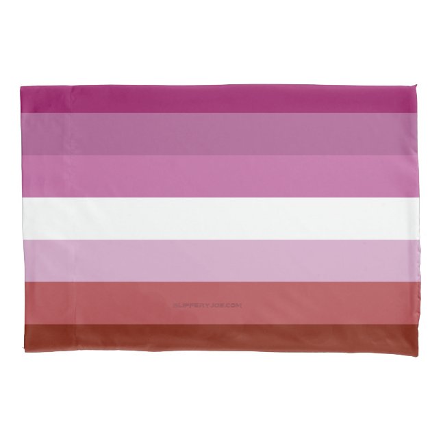Housse D'oreillers Drapeau de fierté lesbienne de SlipperyJoe féminin (devant)