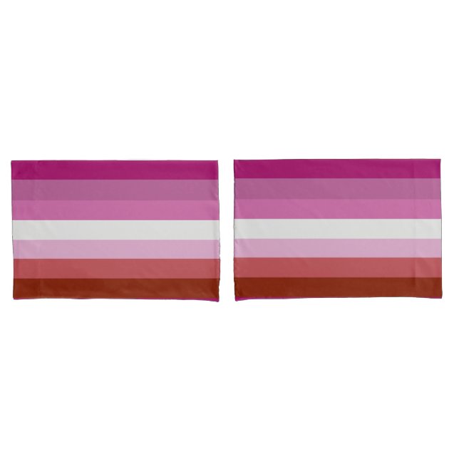 Housse D'oreillers Drapeau de fierté lesbienne (Origine) (devant-Set)