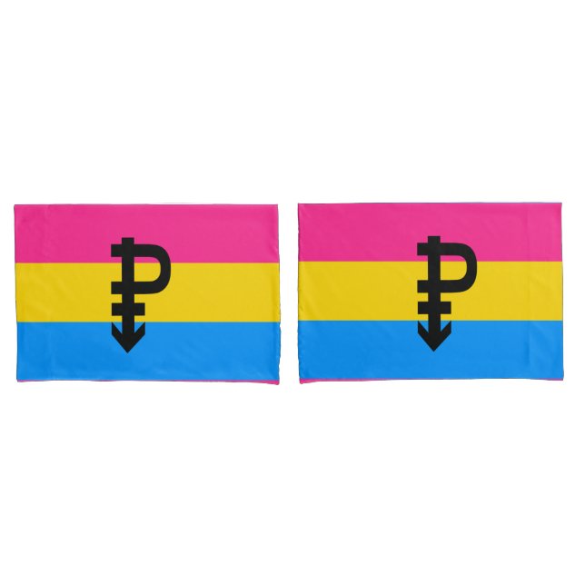 Housse D'oreillers Drapeau de fierté pansexuelle (devant-Set)