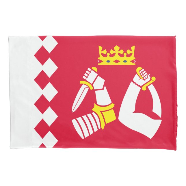 Housse D'oreillers Drapeau de la Carélie du Nord (devant)
