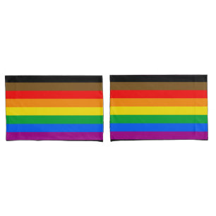 Housse D'oreillers Drapeau de la fierté arc-en-ciel de Philly