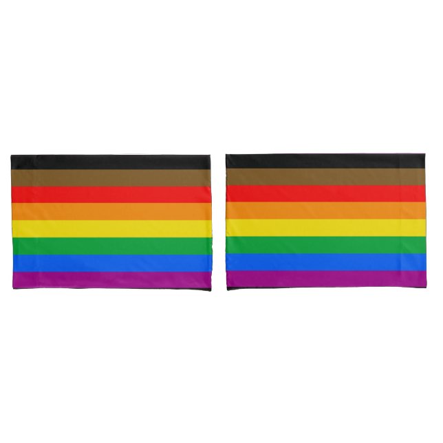Housse D'oreillers Drapeau de la fierté arc-en-ciel de Philly (devant-Set)