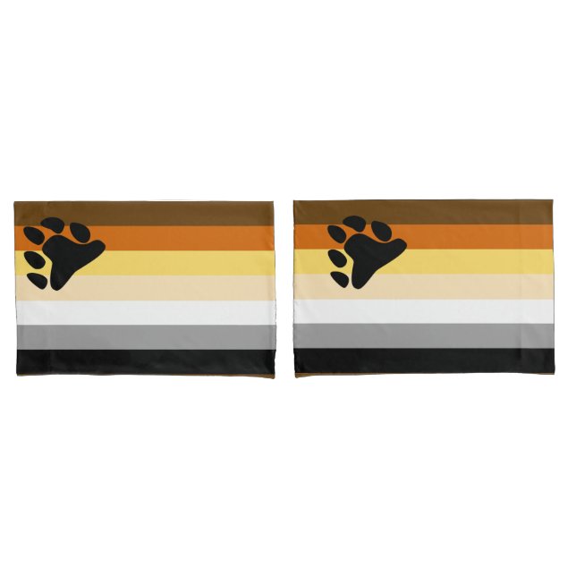 Housse D'oreillers Drapeau de la fierté des ours (devant-Set)