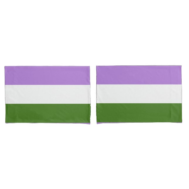 Housse D'oreillers Drapeau de la fierté queer (devant-Set)
