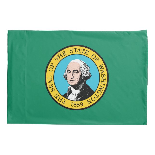 Housse D'oreillers Drapeau de l'État de Washington (Dos)