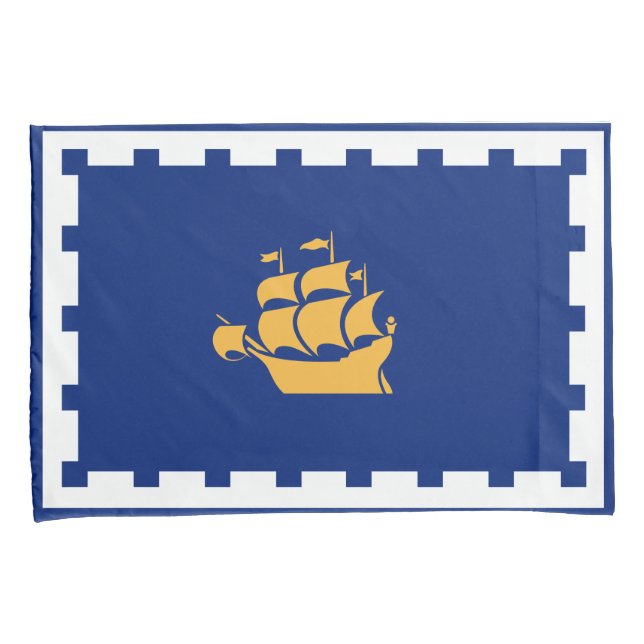 Housse D'oreillers Drapeau de Québec (Québec, Canada) (devant-Droit)