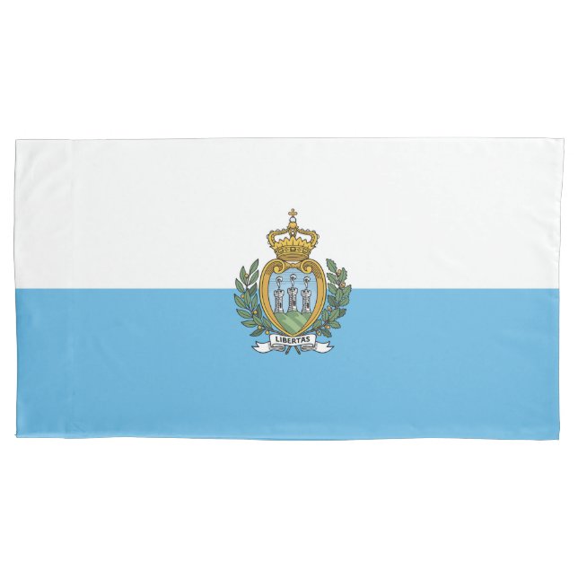 Housse D'oreillers Drapeau de Saint-Marin (devant)