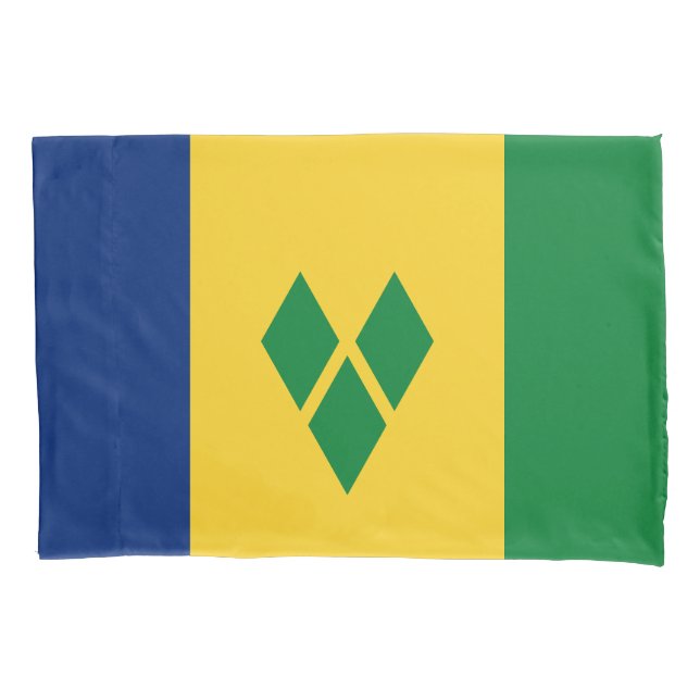 Housse D'oreillers Drapeau de Saint-Vincent (devant)