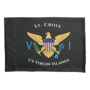 Housse D'oreillers Drapeau des îles Vierges américaines St. Croix U