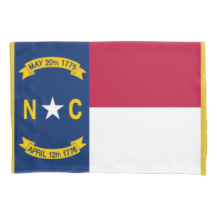 Housse D'oreillers Drapeau d'état de Caroline du Nord Imprimer Patrio