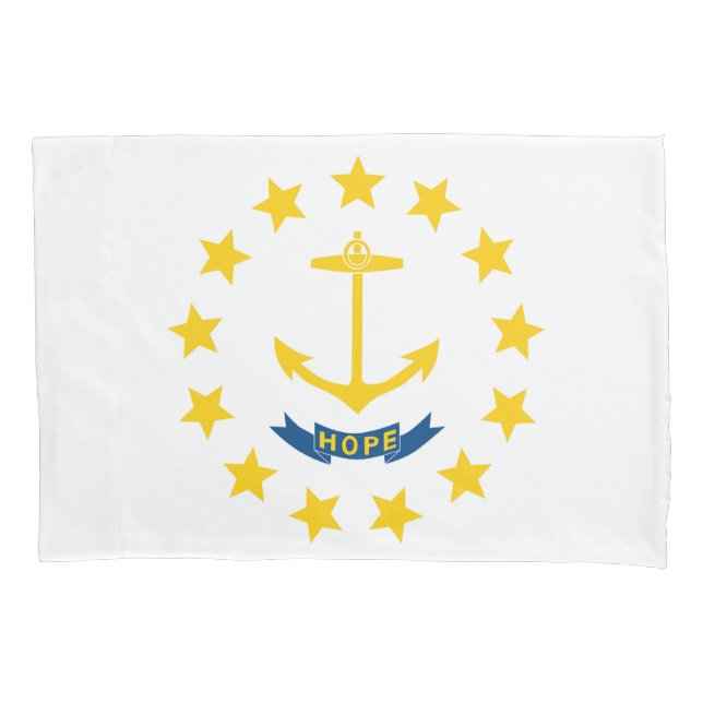 Housse D'oreillers Drapeau d'État de l'île Rhode Imprimer Patriotc (devant)