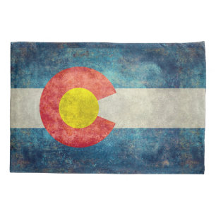 Housse D'oreillers Drapeau d'état du Colorado avec le rétro regard