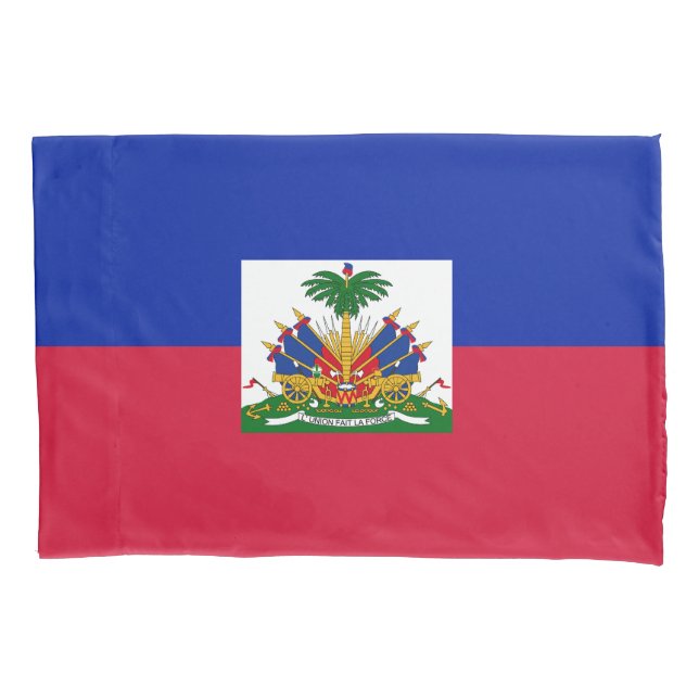 Housse D'oreillers Drapeau d'Haïti (devant)