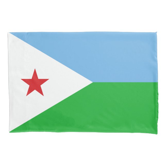 Housse D'oreillers Drapeau Djibouti (devant)