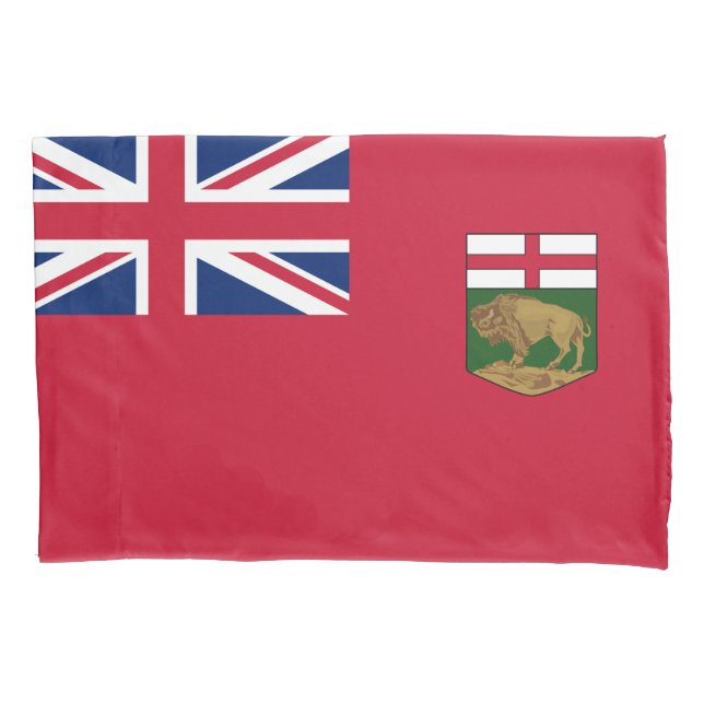 Housse D'oreillers Drapeau du Manitoba (devant)