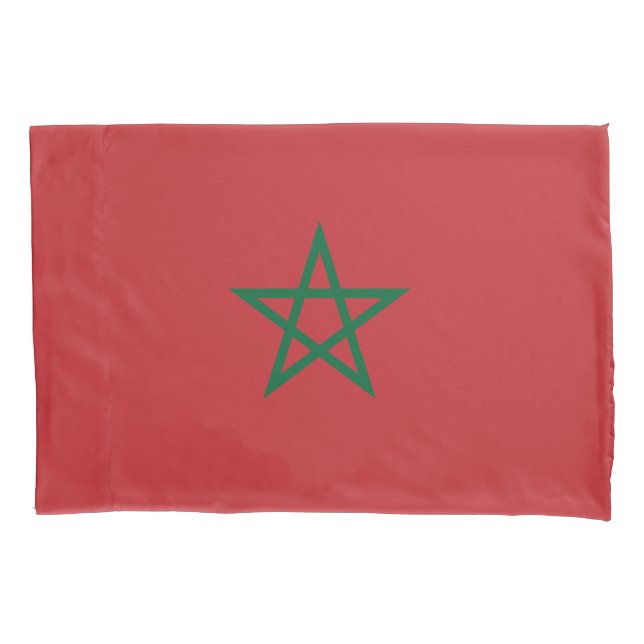 Housse D'oreillers Drapeau du Maroc (devant)