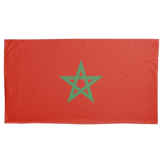 Housse D'oreillers Drapeau du Maroc (devant)