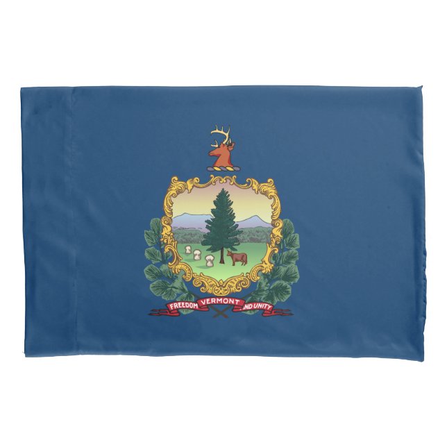 Housse D'oreillers Drapeau du Vermont (devant)