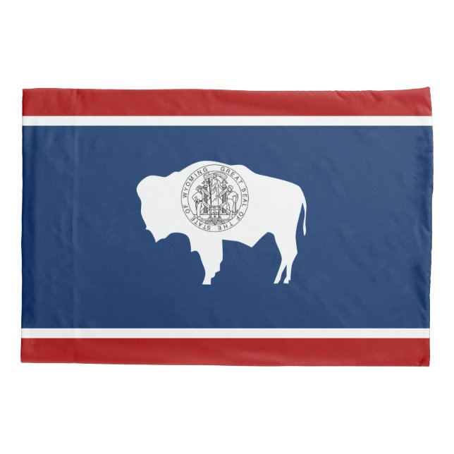 Housse D'oreillers Drapeau du Wyoming (Dos)