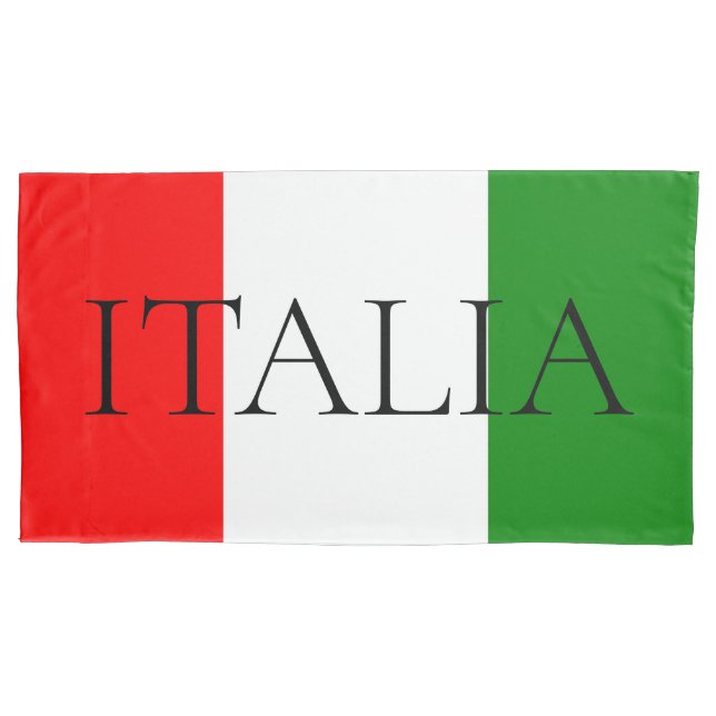 Housse D'oreillers Drapeau italien Grand serviette de plage ITALIA (devant)