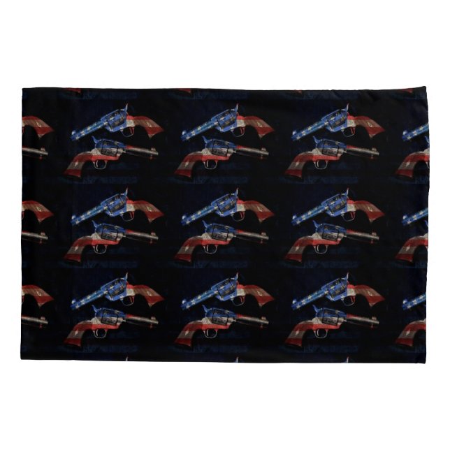 Housse D'oreillers Drapeau Ouest-Américain sauvage Six tir (Dos)