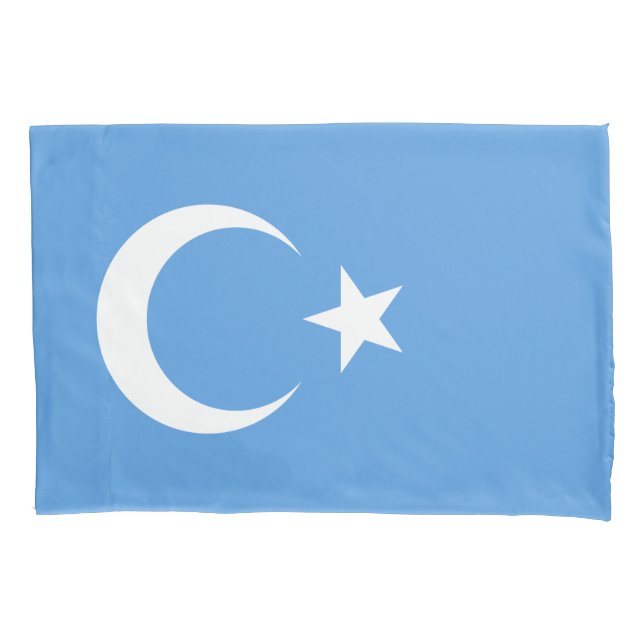 Housse D'oreillers Drapeau ouïghour du Turkestan oriental (Uyghurista (devant-gauche)