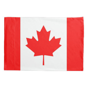 Housse D'oreillers Drapeau Patriotique à simple oreiller du Canada