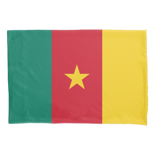 Housse D'oreillers Drapeau patriotique du Cameroun (devant)