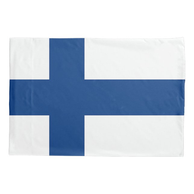 Housse D'oreillers Drapeau Patriotique Simple Pillowcase de Finlande (Dos)