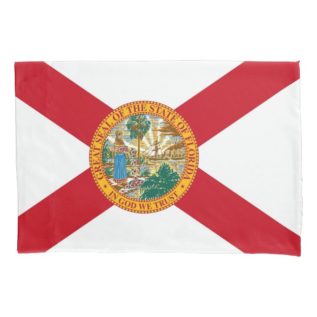 Housse D'oreillers Drapeau Patriotique Simple Pillowcase de Floride (devant)