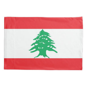 Housse D'oreillers Drapeau Patriotique Simple Pillowcase du Liban