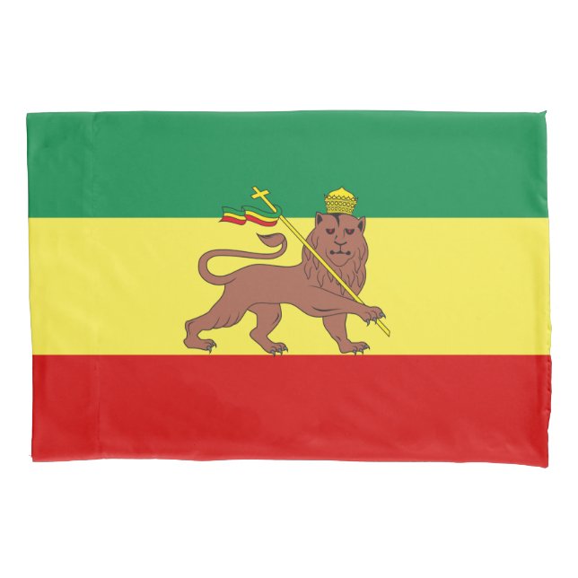 Housse D'oreillers Drapeau rastafarien (Rastafarianisme) (Rasta) Cous (devant-gauche)