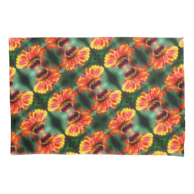 Housse D'oreillers Dreamy Zinnia Flower Motif (devant)