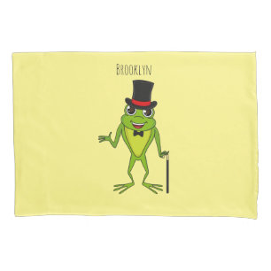Housse D'oreillers Drôle grenouille avec chapeau dessus dessin animé