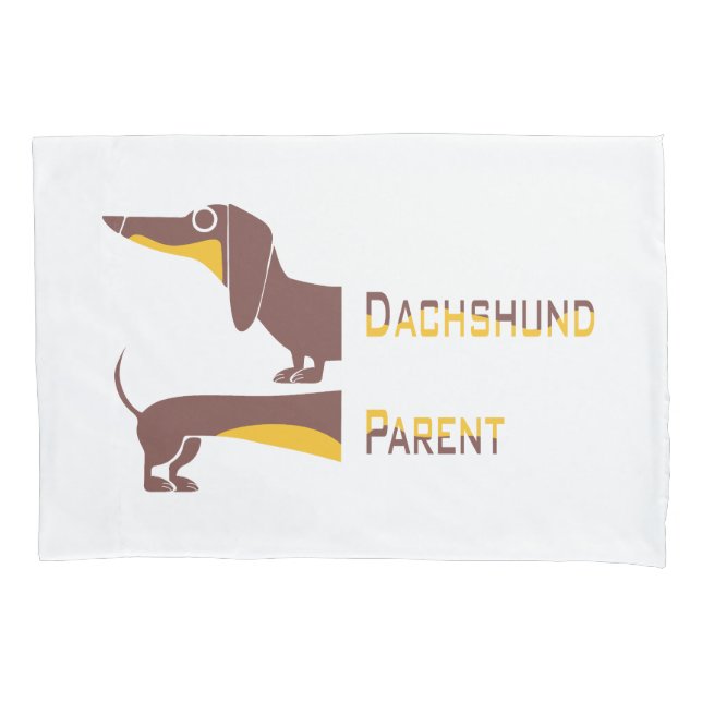 Housse D'oreillers Drôle mignon dachshund pour parent chien long (devant)