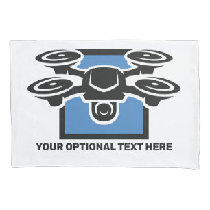 Housse D'oreillers Drone de texte personnalisé